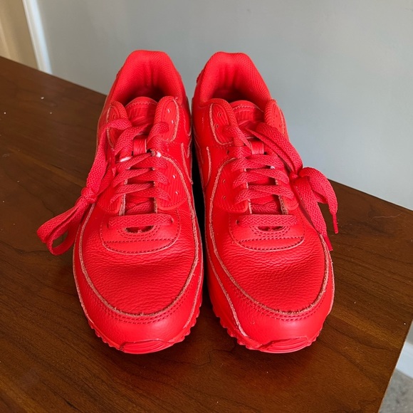 Nike Air Max 90 “Triple Red” DO7430 900 Custom By You Mens Size 8  No Box - Picture 3 of 9